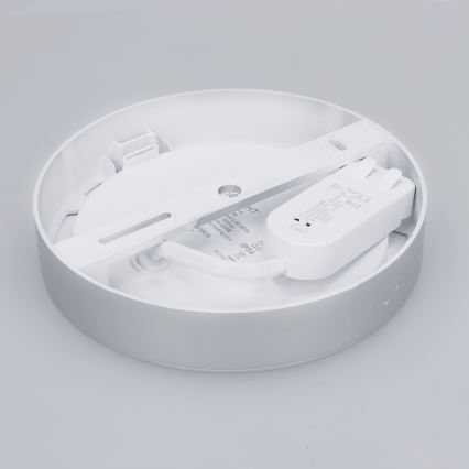 Panneau LED 2 en 1 en saillie/encastré 12W/230V 3000/4000/6000K Ø17cm IP54 argenté