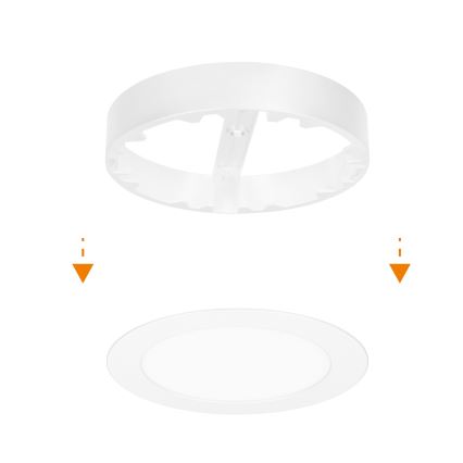 LED opbouw-/inbouwpaneel 2-in-1 LED/12W/230V 3000/4000/6000K Ø17 cm IP54 wit