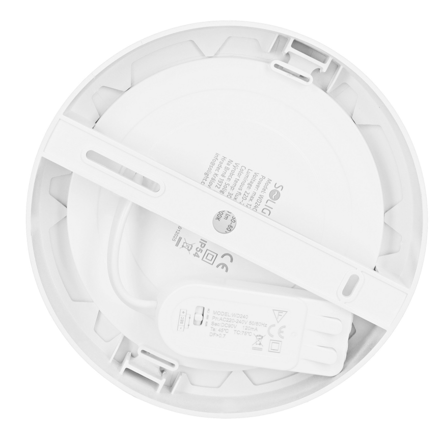 LED opbouw-/inbouwpaneel 2-in-1 LED/12W/230V 3000/4000/6000K Ø17 cm IP54 wit