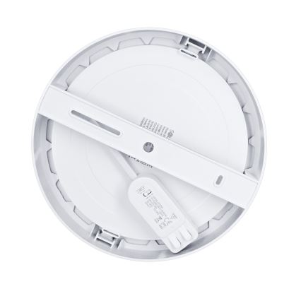 LED Opbouw-/inbouwpaneel 2-in-1 18W/230V 3000/4000/6000K Ø 22,5 cm IP54 zilver