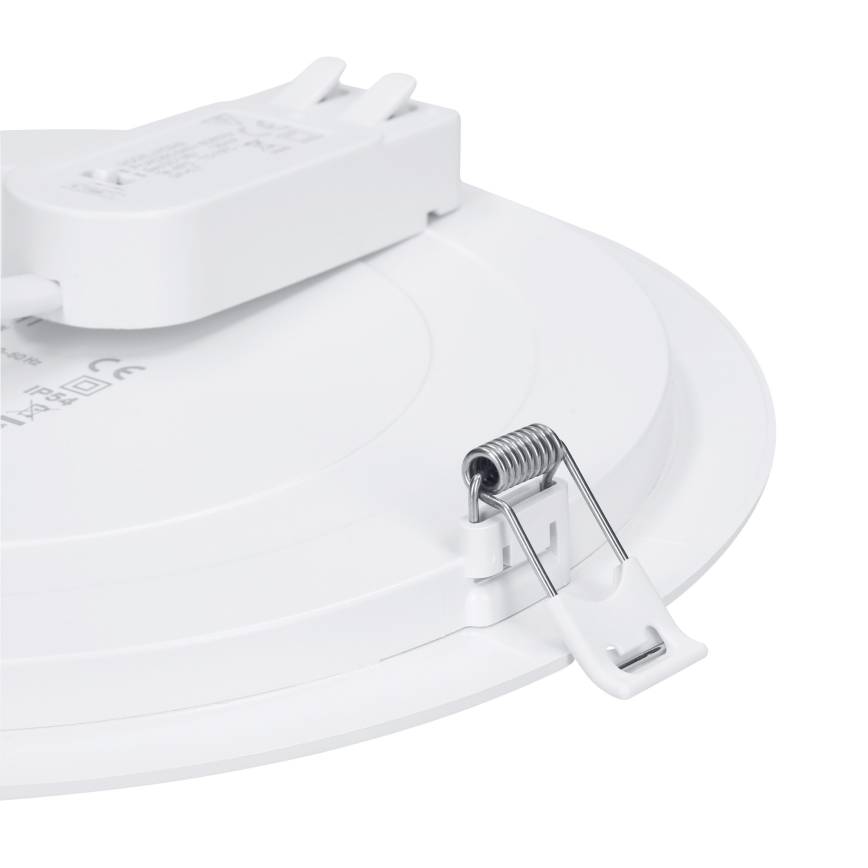 LED Opbouw-/inbouwpaneel 2-in-1 18W/230V 3000/4000/6000K Ø 22,5 cm IP54 zilver