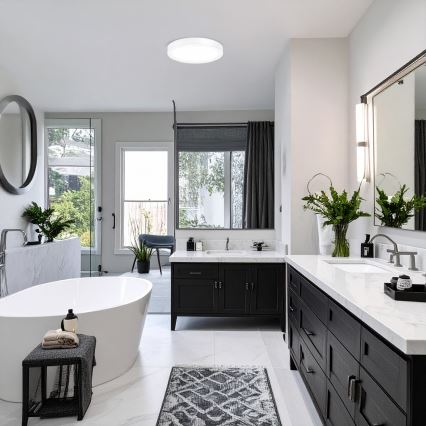 LED opbouw-/inbouwpaneel 2-in-1 18W/230V 3000/4000/6000K Ø22,5 cm IP54 wit