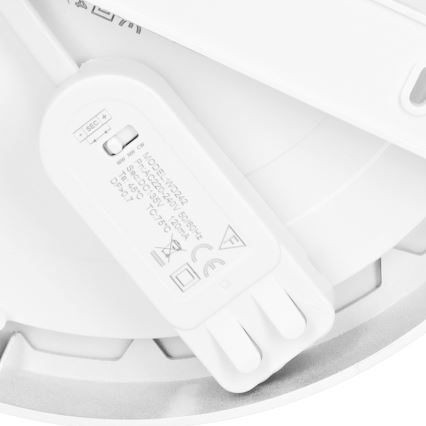 LED opbouw-/inbouwpaneel 2-in-1 18W/230V 3000/4000/6000K Ø22,5 cm IP54 wit