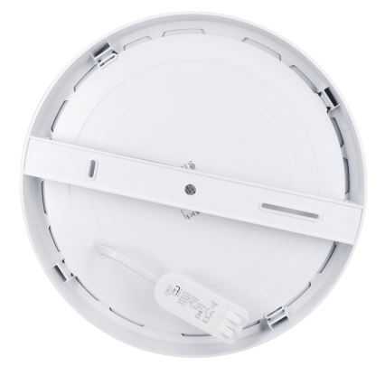 Panneau LED 2 en 1 pour montage en surface ou encastré 24W/230V 3000/4000/6000K Ø 30 cm IP54 argenté