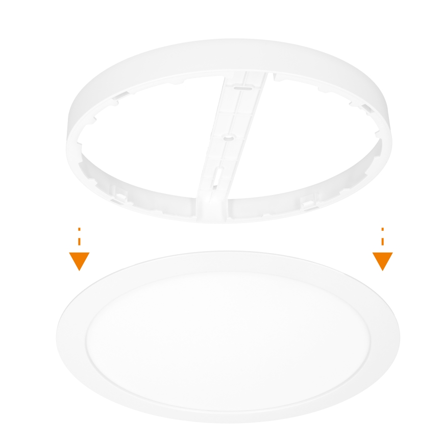 LED opbouw-/inbouwpaneel 2-in-1 24W/230V 3000/4000/6000K Ø 30 cm IP54 wit