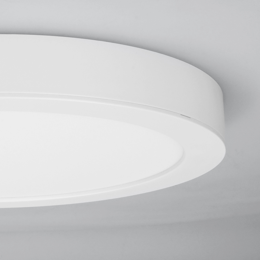 Panneau LED 2 en 1 appliqué/encastré 24W/230V 3000/4000/6000K Ø 30 cm IP54 blanc