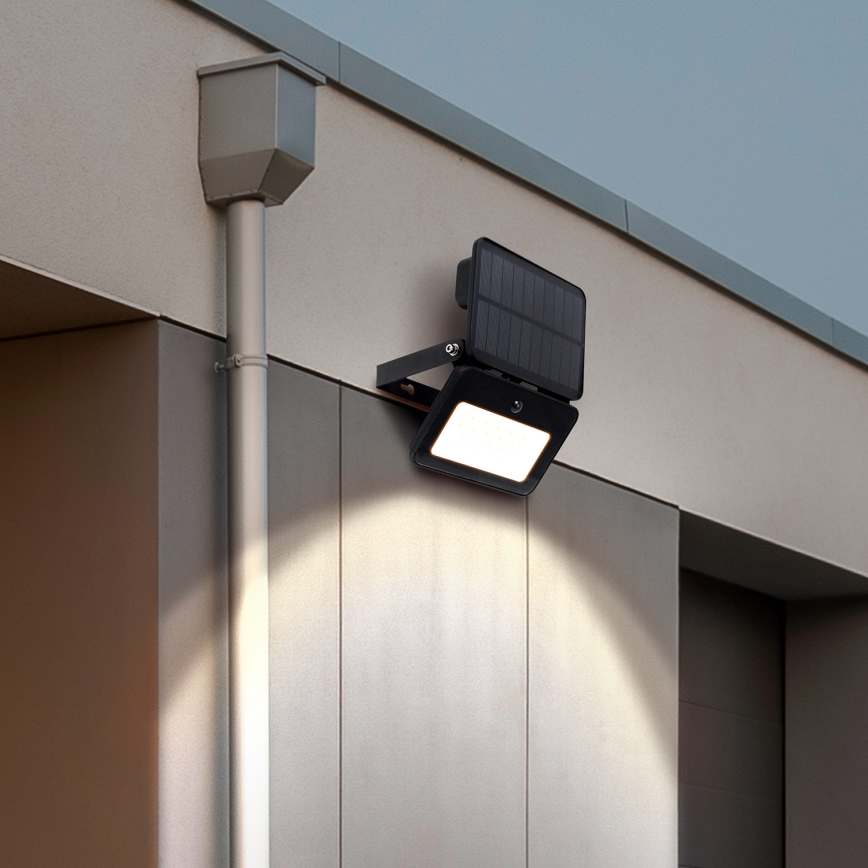 LED Dimbaar zonne- Schijnwerper met motion en dusk sensor LED/6W/2200 mAh 3000/4000/6500K IP65