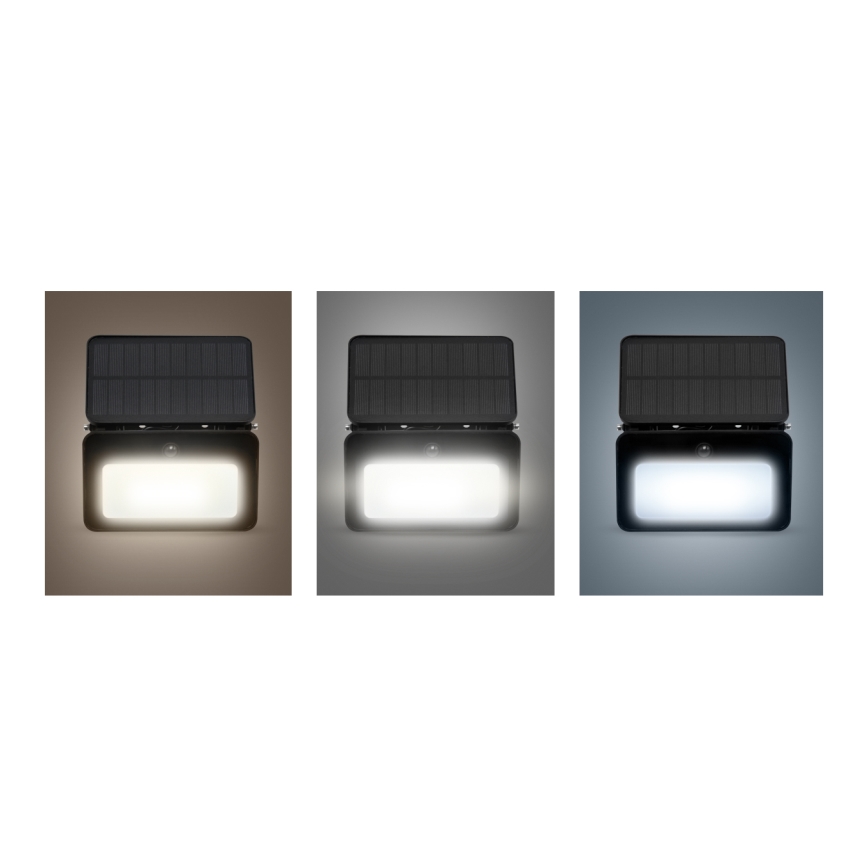 LED Dimbaar zonne- Schijnwerper met motion en dusk sensor LED/6W/2200 mAh 3000/4000/6500K IP65