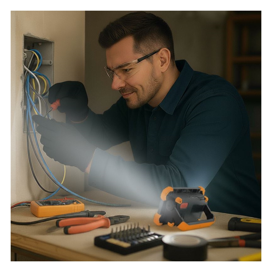 Oplaadbare LED-schijnwerper LED/10W/3,7V 4400 mAh