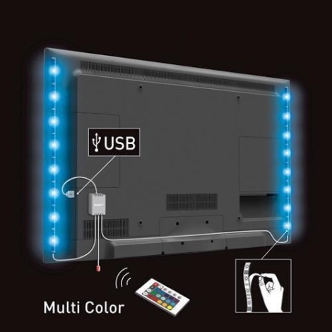 Solight WM504 - LOT 2x Ruban LED RGB pour TV avec télécommande
