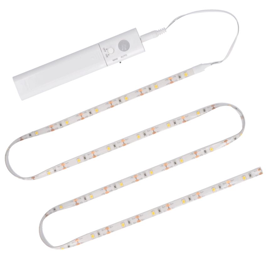 LED Strip met sensor 4xAAA 3000K 1m