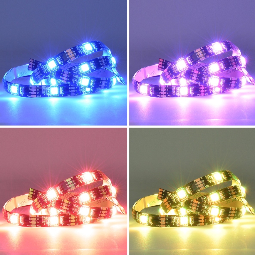 LED RGB Dimbare strip voor TV LED/6W/5V Wi-Fi Tuya + afstandsbediening