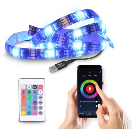 LED RGB Dimbare strip voor TV LED/6W/5V Wi-Fi Tuya + afstandsbediening