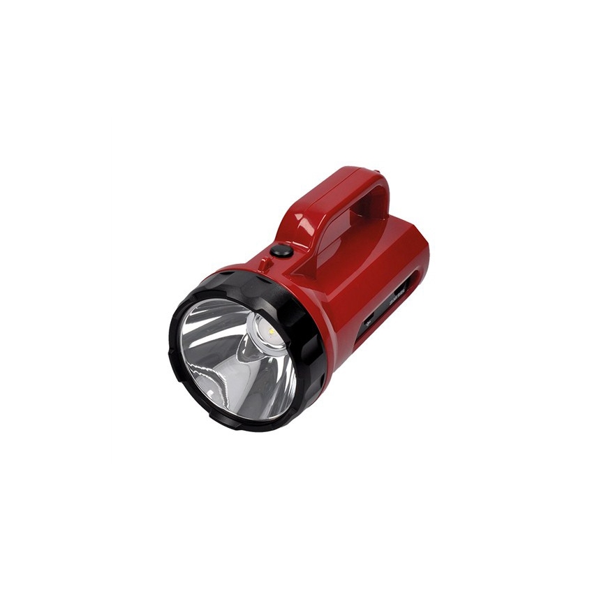 Lampe torche LED/5W/4V/230V rouge