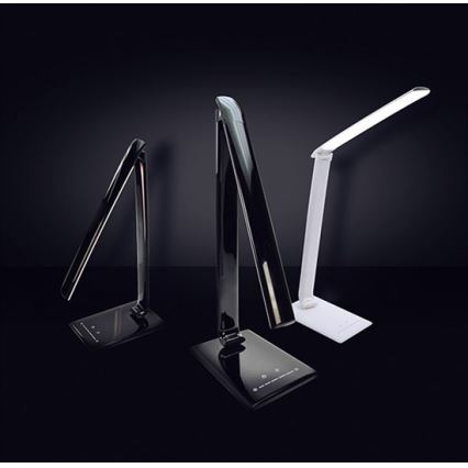 Lampe de table LED à intensité modulable port USB LED/12W/230V noir