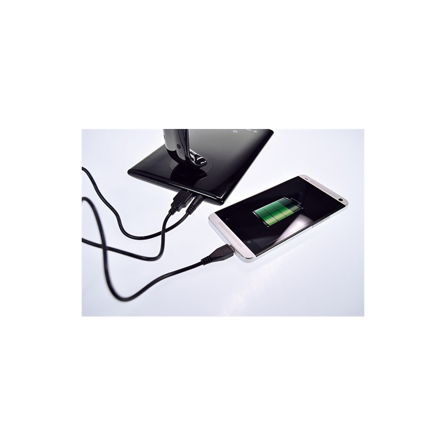 LED Tafellamp dimbaar USB lader LED/12W/230V wit
