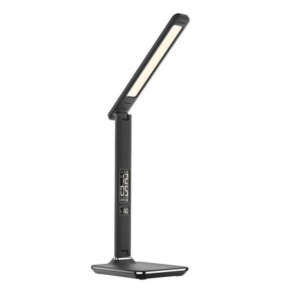 Lampe de table LED à intensité variable avec écran LED/9W/230V noir