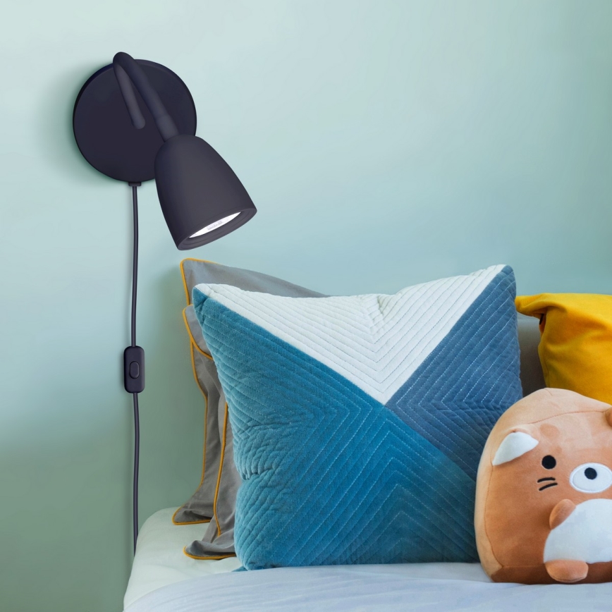 Petite lampe murale à intensité variable LED/4W/230V noir