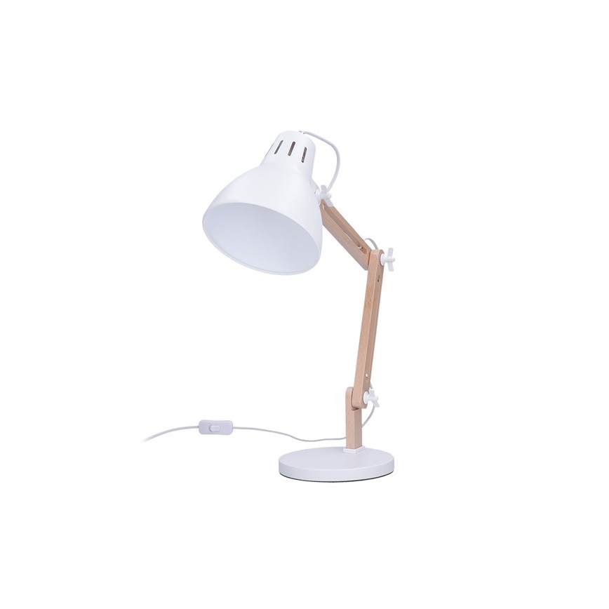 Tafellamp FALUN 1xE27/25W/230V wit/eiken