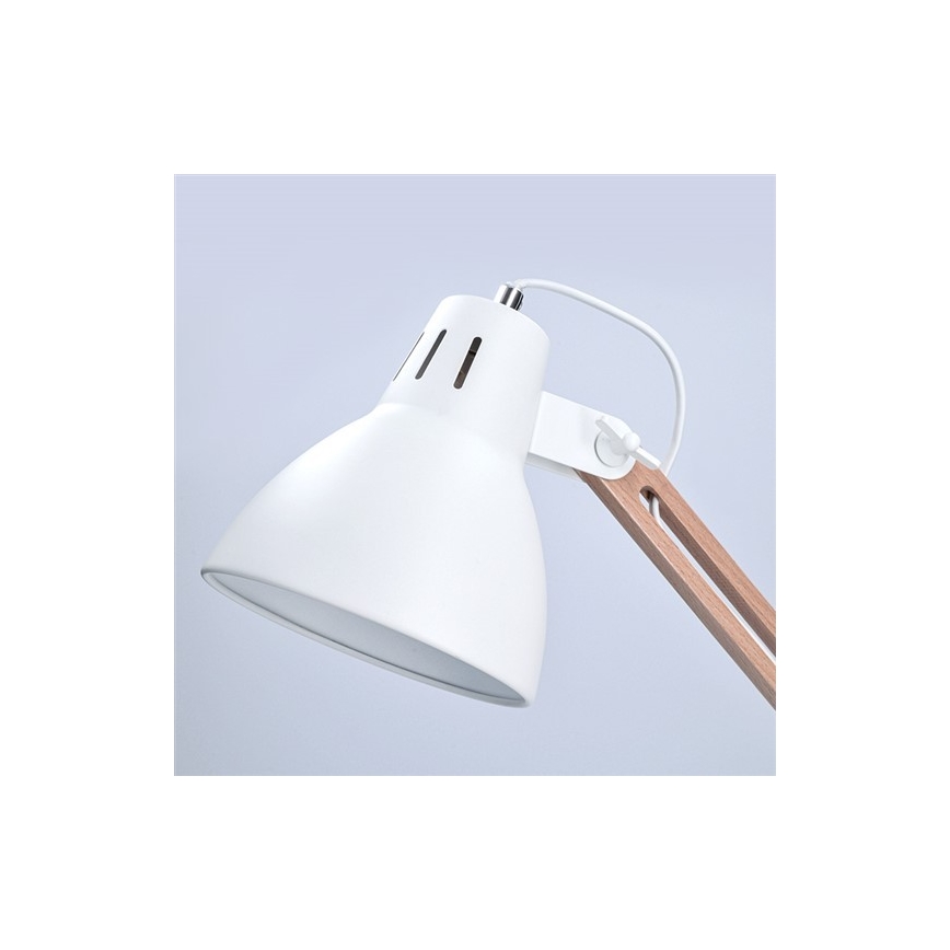 Tafellamp FALUN 1xE27/25W/230V wit/eiken