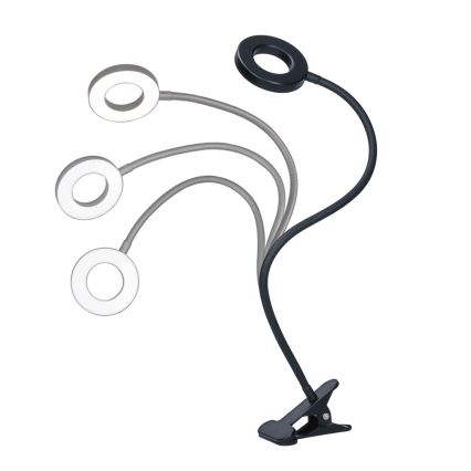 Lampe de table à intensité variable avec pince LED/8W/230V 3000/4000/5000K noir
