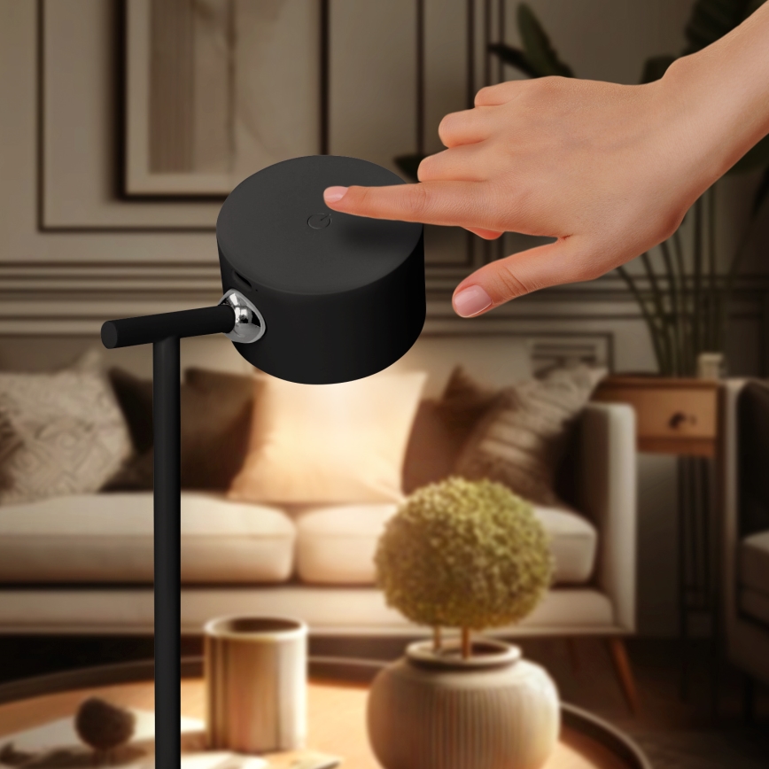 Lampe tactile rechargeable à intensité variable 3en1 LED/4W/2000 mAh 3000/4000/6500K noir