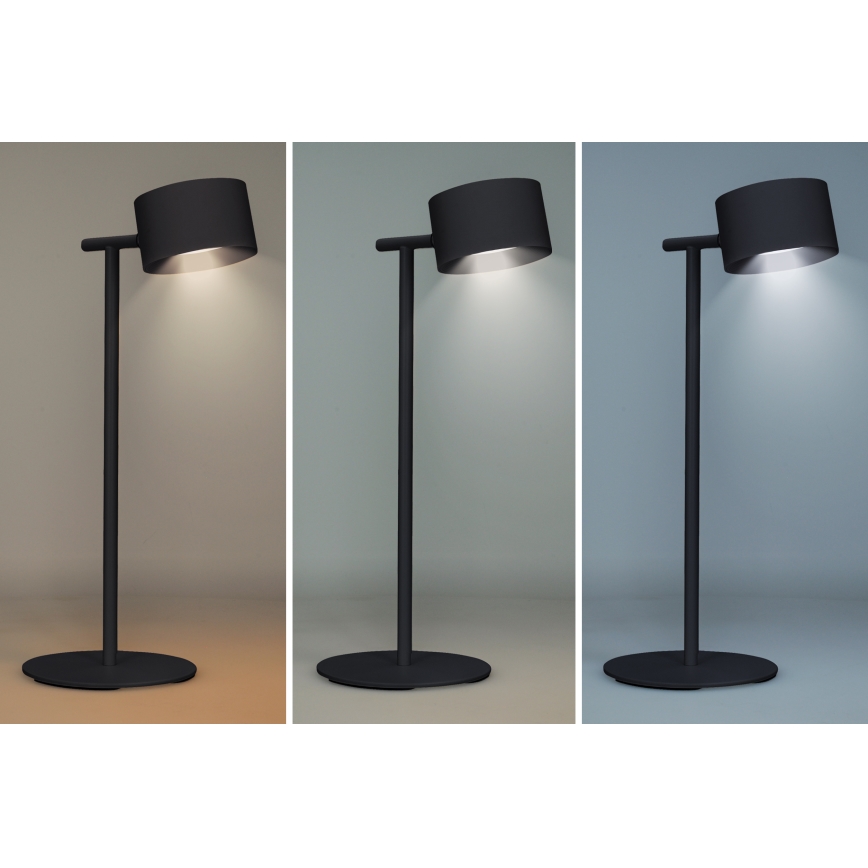 Lampe tactile rechargeable à intensité variable 3en1 LED/4W/2000 mAh 3000/4000/6500K noir