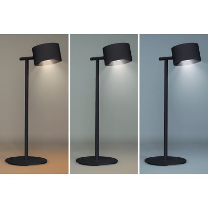 LED Dimbaar aanraken oplaadbaar lamp 3in1 LED/4W/2000 mAh 3000/4000/6500K zwart
