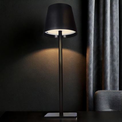 Lampe de bureau LED tactile rechargeable et dimmable LUCCA LED/3,7V 3000/4000/6500K 2000 mAh noire