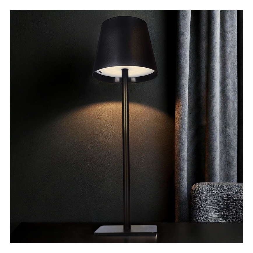 Lampe de bureau LED tactile rechargeable et dimmable LUCCA LED/3,7V 3000/4000/6500K 2000 mAh noire