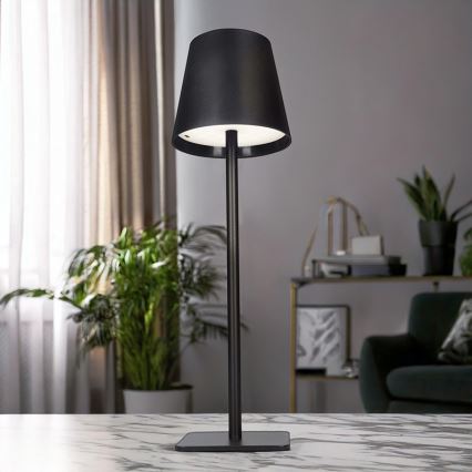 Lampe de bureau LED tactile rechargeable et dimmable LUCCA LED/3,7V 3000/4000/6500K 2000 mAh noire