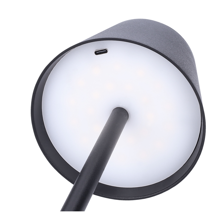 Lampe de bureau LED tactile rechargeable et dimmable LUCCA LED/3,7V 3000/4000/6500K 2000 mAh noire