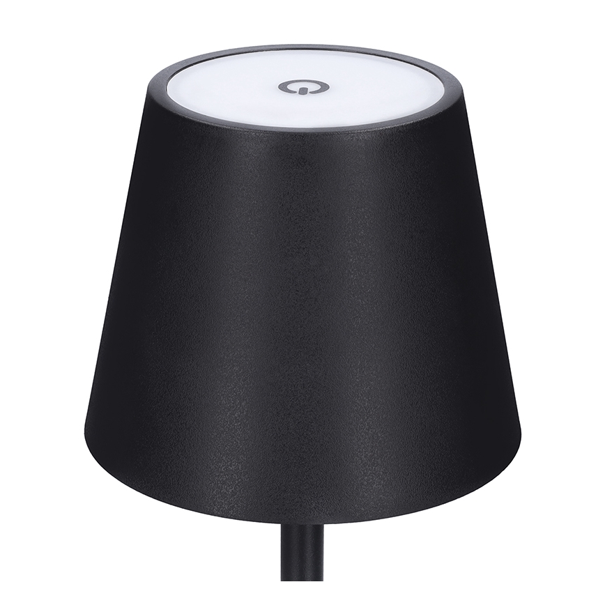 LED dimbare oplaadbare tafellamp LUCCA met aanraakbediening LED/3,7V 3000/4000/6500K 2000 mAh zwart
