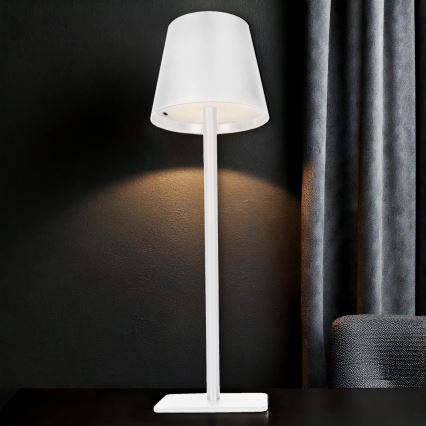 LED dimbare oplaadbare tafellamp LUCCA met aanraakbediening LED/3,7V 3000/4000/6500K 2000 mAh wit