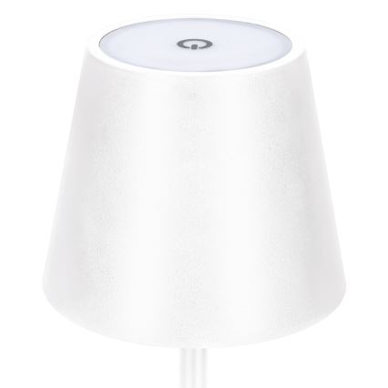LED dimbare oplaadbare tafellamp LUCCA met aanraakbediening LED/3,7V 3000/4000/6500K 2000 mAh wit