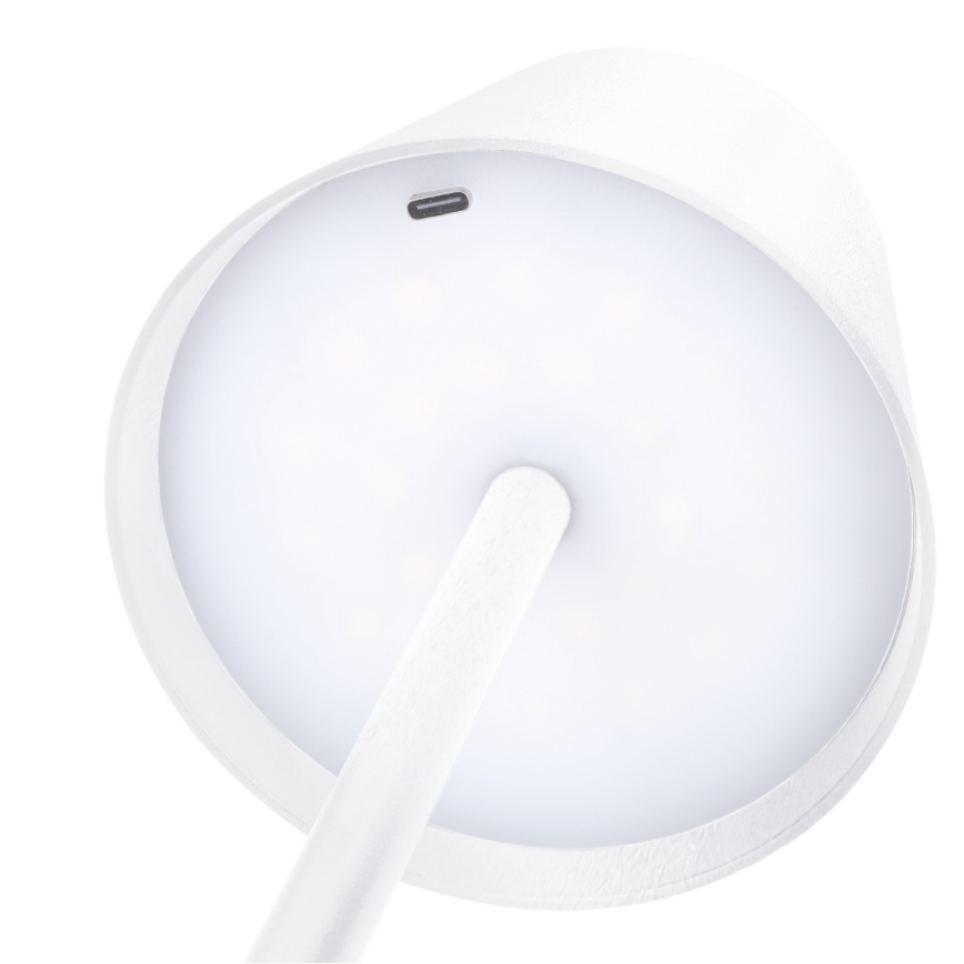 LED dimbare oplaadbare tafellamp LUCCA met aanraakbediening LED/3,7V 3000/4000/6500K 2000 mAh wit