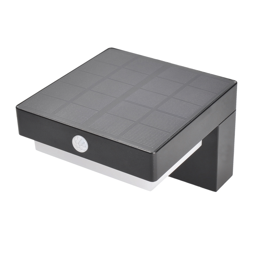 Applique murale solaire avec détecteur de mouvement et de crépuscule PALERMO LED/5W/2000 mAh IP54 noir
