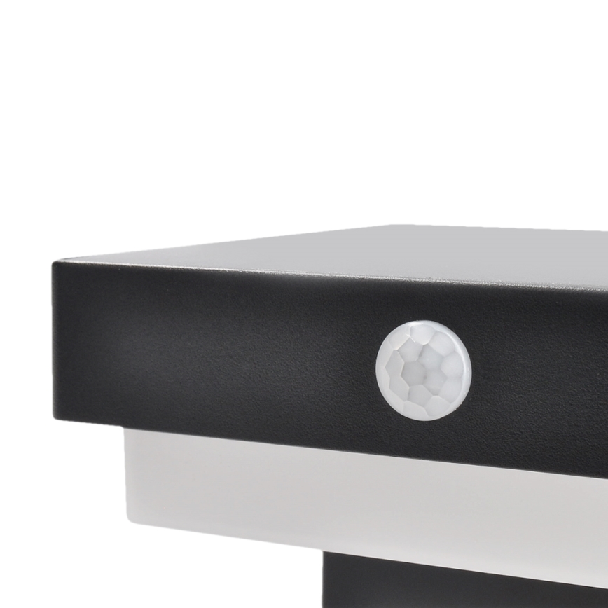 Applique murale solaire avec détecteur de mouvement et de crépuscule PALERMO LED/5W/2000 mAh IP54 noir