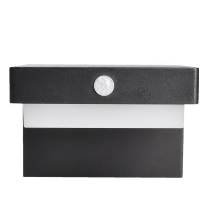 Applique murale solaire avec détecteur de mouvement et de crépuscule PALERMO LED/5W/2000 mAh IP54 noir
