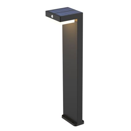 LED Zonne-energie lamp met bewegings- en schemersensor PALERMO LED/5W/5V 2000 mAh IP54 zwart