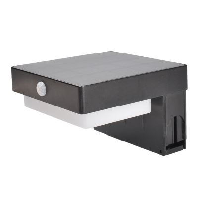 LED Zonne-energie lamp met bewegings- en schemersensor PALERMO LED/5W/5V 2000 mAh IP54 zwart