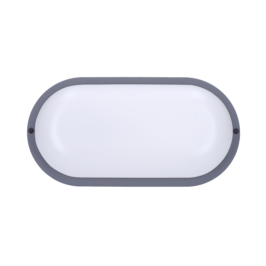 LED Wandlamp voor buiten LED/13W/230V 4000K IP54 grijs ovaal