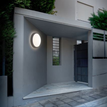 Applique murale extérieure LED/13W/230V 4000K IP54 gris arrondi
