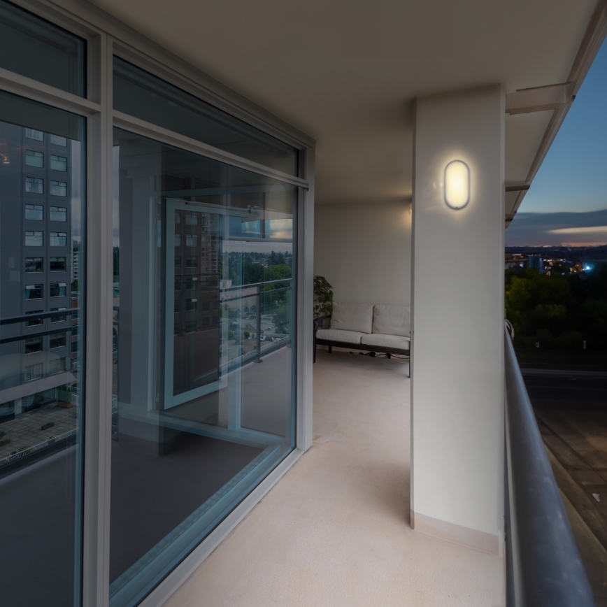 LED Wandlamp voor buiten LED/20W/230V 4000K IP54 grijs ovaal