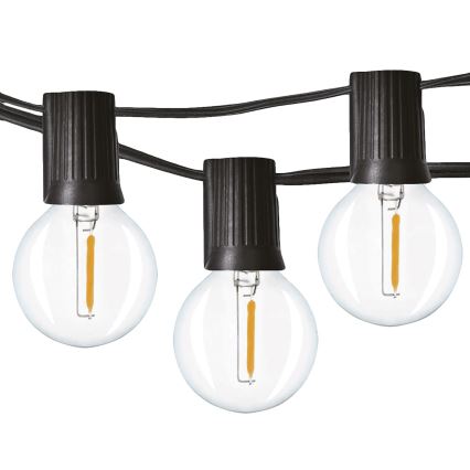 Decoratieve LED Lichtketting voor buiten 25xE12 20m IP44 warm wit