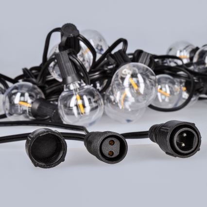 LED buiten decoratieve slinger GIRLANDA 25xE12 20m IP44 warm wit
