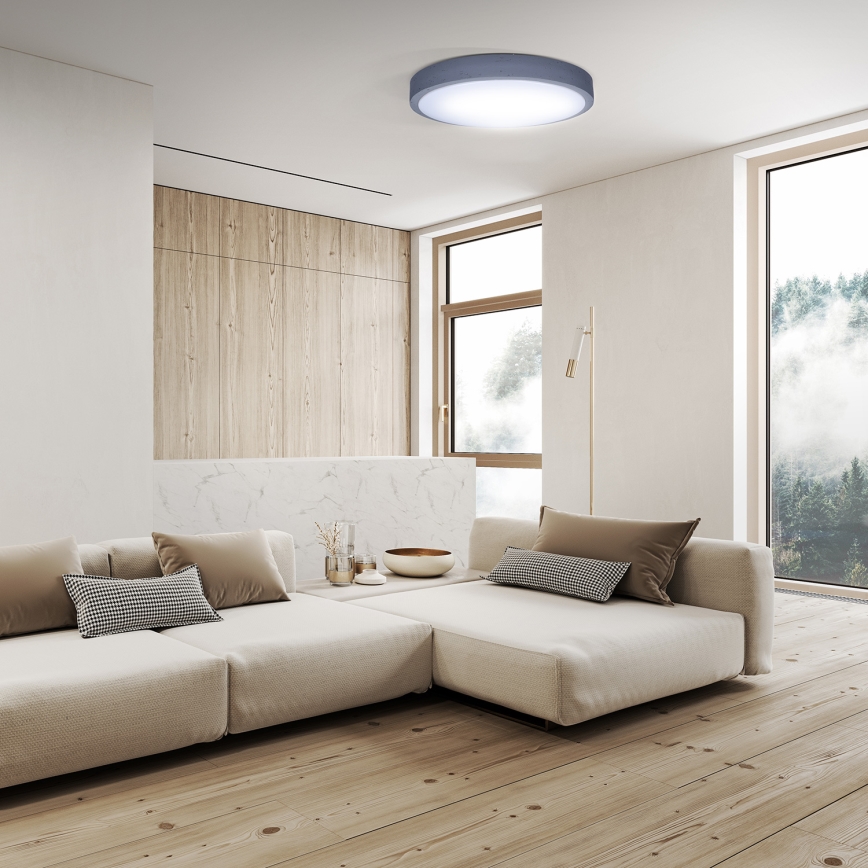 LED Dimbaar Plafondlamp GREY LED/60W/230V 3000-6500K grijs Ø 49 cm + afstandsbediening