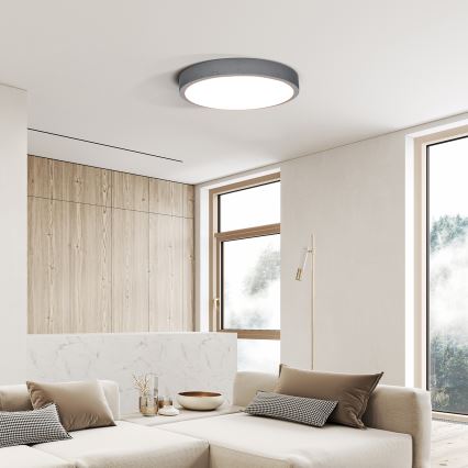LED Dimbaar Plafondlamp GREY LED/60W/230V 3000-6500K grijs Ø 49 cm + afstandsbediening