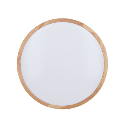 LED Dimbaar Plafondlamp WOODY LED/48W/230V 3000-6500K eiken Ø 38 cm + afstandsbediening