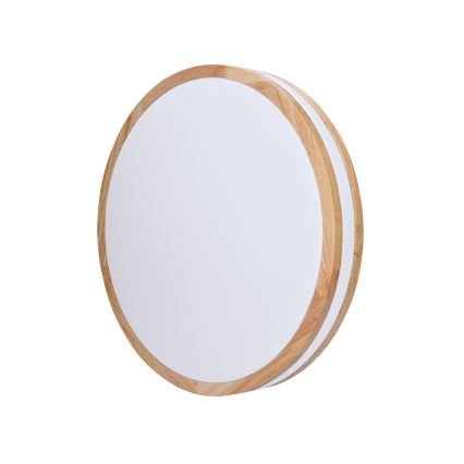 LED Dimbaar Plafondlamp WOODY LED/48W/230V 3000-6500K eiken Ø 38 cm + afstandsbediening